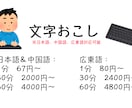 動画・音声の文字おこしを承ります 長尺対応可能です。日本語、中国語、広東語対応できます。 イメージ1