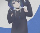 落ち着いたカラーの可愛い絵を描きます 寒色や暗めの色を使って可愛い子を描きます！ イメージ2