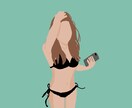 思い出の写真をイラストにします 海外風シルエットアートでお描きします イメージ1