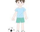 サッカー少年のイラストお描きします サッカー少年のイラストで癒されませんか イメージ3