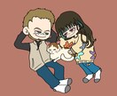 ポップで明るい似顔絵イラストを制作します SNSやプレゼントに！カラフルでポップな似顔絵をお描きします イメージ4