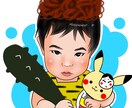 お子さんの可愛い似顔絵お描きします マンスリーやおひな祭り端午の節句の記念に似顔絵いかがでしょう イメージ3