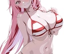 可愛くて美しい女性ます 魅力的な美女イラストをオリジナルで制作 イメージ4