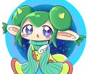 かわいくデフォルメ♪正方形イラストをお描きします 文字入れ背景透過もOK！キャラクターイラスト作成 イメージ1