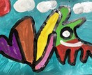 世界に1枚だけの絵描きます アクリル絵の具で26cm×37.5cmの画用紙に描きます イメージ3