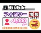 TikTok　フォロワー増やします 【+1000人〜】最安値！最高品質！減少補償あり！ イメージ1