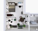 インテリアの3Dパースを作成します インテリアパース作成をお気軽にご検討ください イメージ2