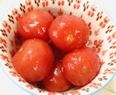 ミニトマトの宝石仕立ての作り方教えます 湯引きミニトマトのオリーブオイルとお酢と蜂蜜漬けです イメージ3