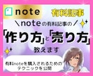 noteの有料記事の『作り方』と『売り方』教えます 売れる有料記事には理由がある！note収益化の必須テクニック イメージ1
