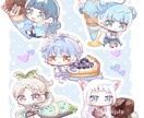デフォルメキャラと食べ物を描きます グッズ制作やSNS利用などにおすすめ！ イメージ3
