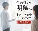 今の迷いを1テーマ具体的に整理しますます 感情と状況を分けて読み解きます イメージ1