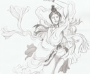 和風、日本画風のイラスト描きます 筆力雄渾を目指してイラスト描きます！ イメージ6