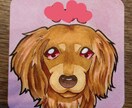 コピックで描く！可愛い犬の似顔絵制作します ふわふわの毛並みと大きな瞳で愛犬を可愛く描きます♪ イメージ2