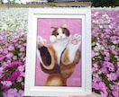 羊毛画であなたの猫ちゃんをそっくりに作ります どこにもない平面の羊毛アート！B5(18.3×25.8cm) イメージ3