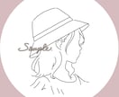 写真をもとに シンプルで可愛い線画アイコン描きます 少ない線で描く雰囲気似顔絵です。顔パーツの有無は選択可能！ イメージ5