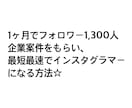 最短最速でインスタグラマーになれます 1ヶ月でフォロワー1300人☆企業案件2件獲得方法伝授。 イメージ1