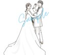 結婚式に◎シンプルでかわいい線画イラスト描きます ウェルカムボードやペーパーアイテムに！おしゃれな線画イラスト イメージ10
