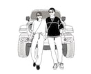 シンプルな線画のイラストおかきします SNS、アイコン、ウェルカムボードにオススメです イメージ9