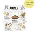 旅やグルメの思い出を雑誌風イラストにします ゆるい手描きタッチでまとめます イメージ6