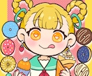 もちもちかわいいSNSアイコン/イラスト描きます ゆるもちPOPなイラストをアイコンにしませんか？ イメージ1
