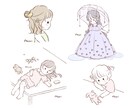 ふんわりゆるかわいいイラストをお描きします SNSアイコン、プレゼントや記念日にもどうぞ ♪ イメージ2