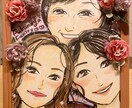 ウェルカムボードやプレゼント用の似顔絵を描きます 結婚式や記念日などの贈り物に。心が暖まる特別な一枚を。 イメージ1