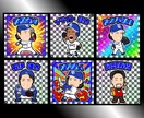 ビックリマンシール風ホログラムシール作ります 多数のプロ野球関係者にも頼まれる似顔絵師です イメージ5