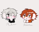 お試し価格(3名)可愛いSDを2人ペアを描きます ころんと可愛い♡ あなただけのSDキャラ描きます！ イメージ1