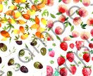 透明水彩で食べ物を描きます グッズ化ok！ゆるめの果物からリアル寄りの一枚絵まで イメージ1