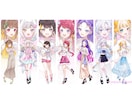 IRIAMの立ち絵や、歌ってみた等の一枚絵描きます グッズや配信用サムネも◎かっこ可愛いイラストで個性を出そう！ イメージ7
