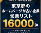 HPが古い企業（東京都）の営業リスト提供します 【法人営業・BtoB】営業リスト16000件 イメージ1