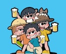 ポップで目を惹くイラスト描きます 挿絵・SNSアイコン・プレゼントにおすすめ！ イメージ4