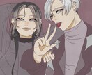 SNS用のアイコンイラスト作成します おしゃれ/ かっこいい/ モード系な雰囲気が得意です！ イメージ1
