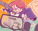 カートゥーン風！レトロポップなイラストお描きします レトロとポップの間に少しスパイス効かせた世界観をイラストに イメージ5