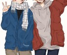 創作BL・オリキャラに対応します 創作BL・OC対応｜1枚絵／絡み／簡単漫画【背景単色】 イメージ3