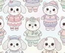 キュートな模様イラストを作成します 癒やしと明るさを届ける可愛い模様イラスト。 イメージ4
