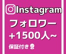 Instagramのフォロワー1500人増やします 格安でフォロワー増加させます！！ イメージ1