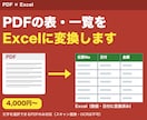 PDFの表・一覧をExcelに変換します 文字を選択できるPDF限定・20ページまで対応 イメージ1