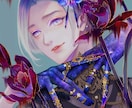 美麗なイラストを細部まで丁寧にお描きします お好みの花や植物を添えて衣装やデザインもこだわった一枚を。 イメージ9
