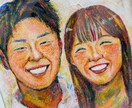 結婚祝いや記念日の似顔絵を描きます 手書きだからこその暖かみある似顔絵を提供します イメージ2