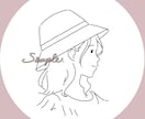 写真をもとに シンプルで可愛い線画アイコン描きます 少ない線で描く雰囲気似顔絵です。顔パーツの有無は選択可能！ イメージ6
