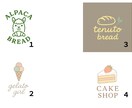 パン屋、カフェ、レストランロゴセミオーダー作成ます 画像から選んで、文字や色を変えるタイプの時短でお手頃なロゴ イメージ1