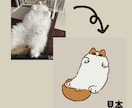 猫ちゃんお写真をイラスト化しますます 可愛らしくシンプル化して描きます！ イメージ2