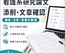 看護・医療系研究論文の添削・確認をします 研究内容の構成・文章・考察の伝わり方を丁寧に整理 イメージ1