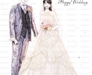 暖かいタッチでウエディングイラストお描きします 前撮りや挙式のお写真を記念にイラスト化しませんか？ イメージ4