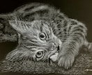 黒紙に白色鉛筆でリアルな絵を描きます 他にはない黒紙に白色鉛筆だけでリアルな質感で絵を描きます イメージ1