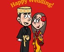 ウェルカムボード描きます 結婚式に華が咲くポップタッチのイラスト イメージ1