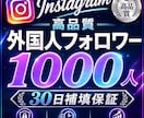 インスタのフォロワー1000人増やします オプションにてフォロワー増加人数調整可能です！ イメージ1