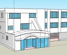 建築3Dモデリング下地（ホワイトモデル）作成します パース制作の下地を代行！正確な3Dボリュームモデル作成 イメージ1