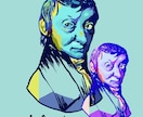あなたの似顔絵を描きます お好きな色をメインに似顔絵を描きます。 イメージ1
